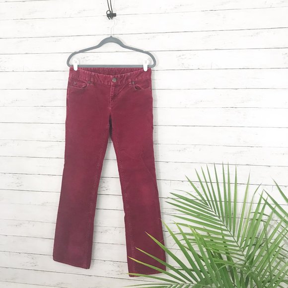 J.Crew Burgundy Corduroy Straight Leg Pants - 6R - Picture 2 of 6
